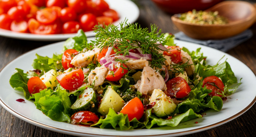 Встречайте год Красной Огненной Лошади с салатом "Севастопольский". Он полностью вытеснит "Шубу" и "Оливье" с вашего стола