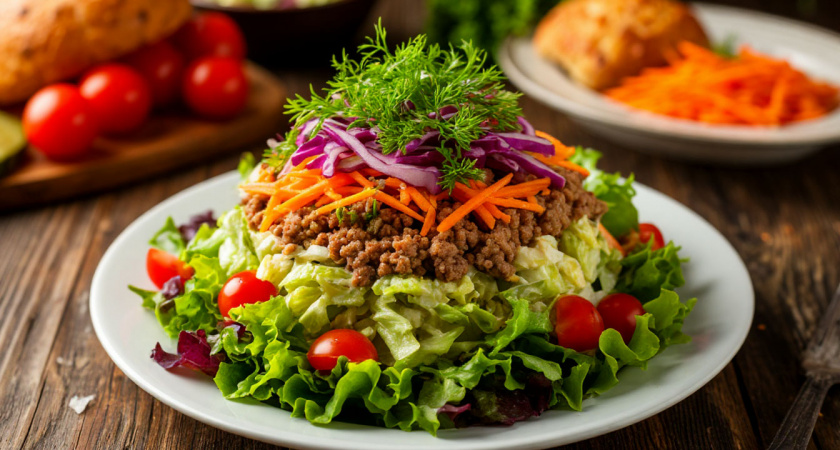 Вместо "Сельди под шубой": на Новый год-2025 приготовьте салат "Король" — моментально станете любимчиком Огненной Лошади