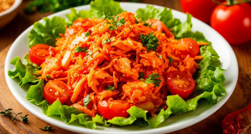 Встречайте 2026 год по всем правилам: салат «Огненная Каурка» – лучший рецепт для новогоднего стола