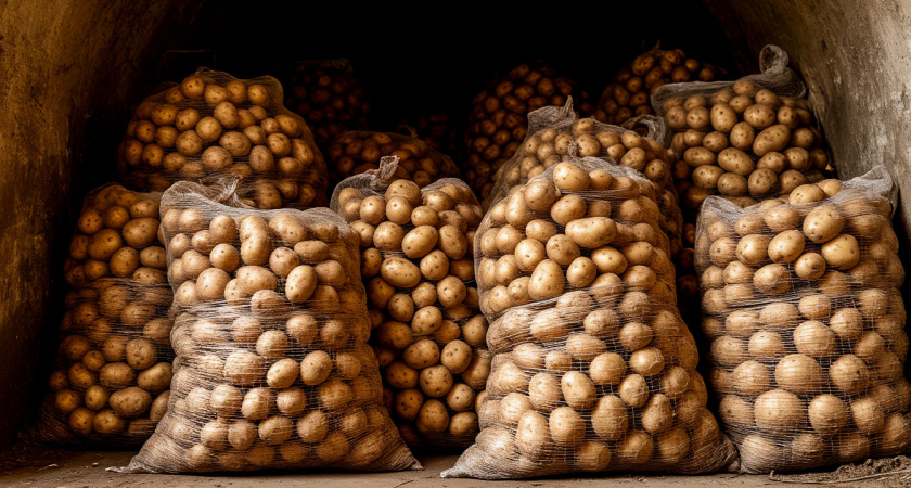 Не прорастёт даже в самом сыром погребе: кладу одну веточку в ящики с картошкой — ни единого ростка до самой весны