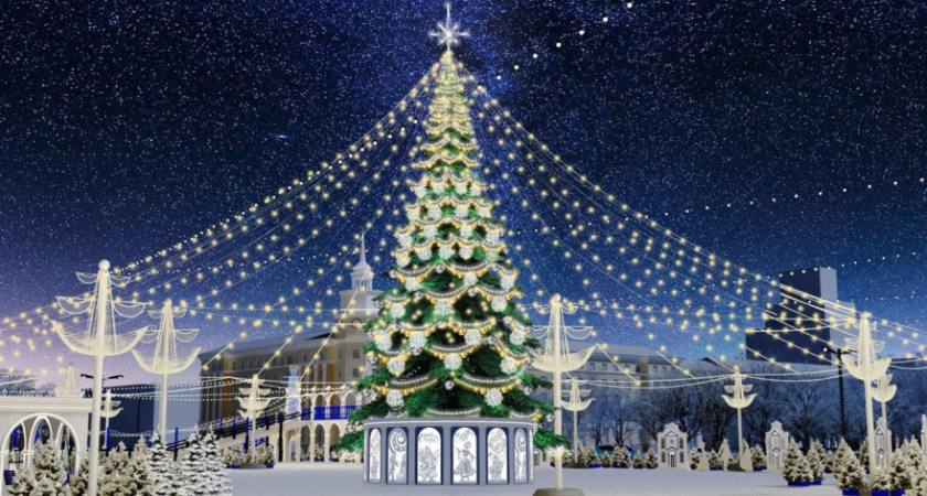 Новогоднее оформление площади Ленина в Воронеже начнется с 1 декабря