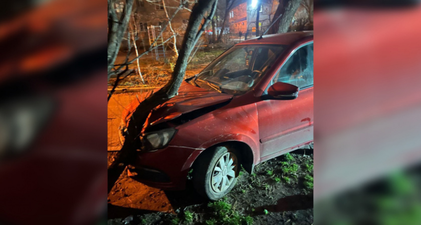 В Воронеже водитель врезался на скорости в дерево