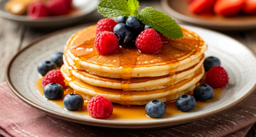 Балую семью на завтрак пышными оладьями: 3 добавки для пухового теста - золотые оладушки "растут" будто на дрожжах