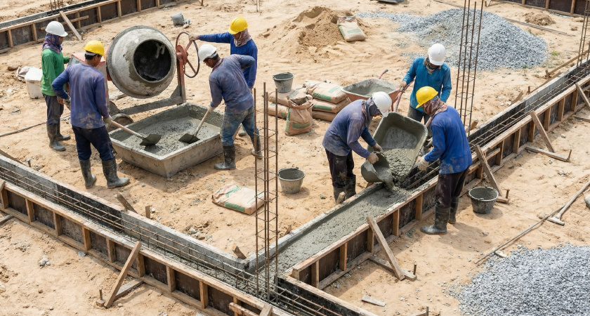 Заливка фундамента частями — опасная ошибка или разумное решение: вся правда о холодных швах
