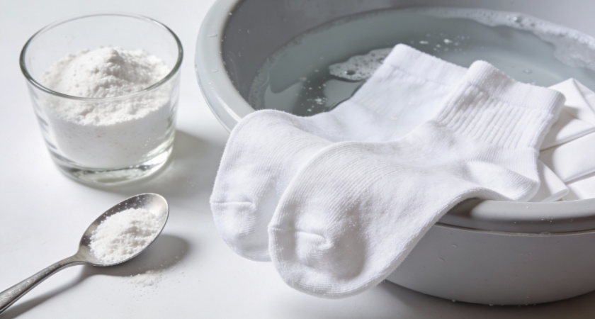 Никаких "застирышей": бельё станет таким белым, что аж глаза слепить будет — делаю мешанину из 6 ложек, а потом стираю