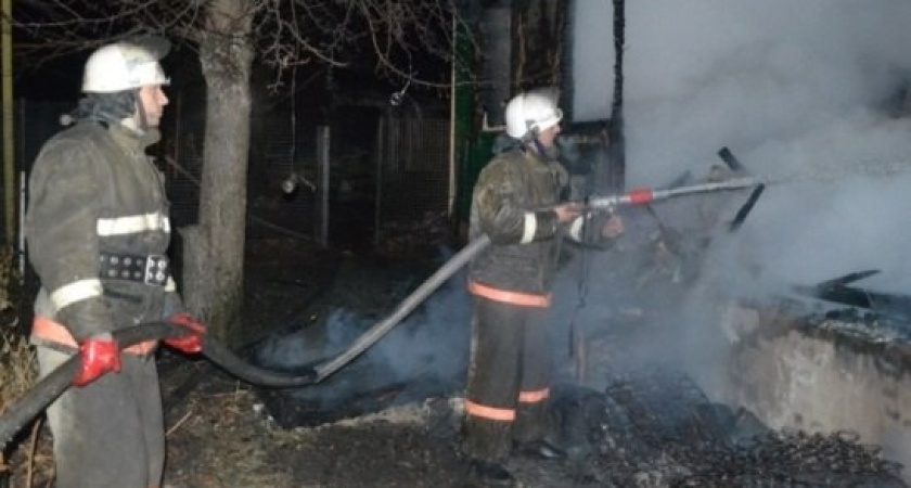 При пожаре под Воронежем погиб мужчина