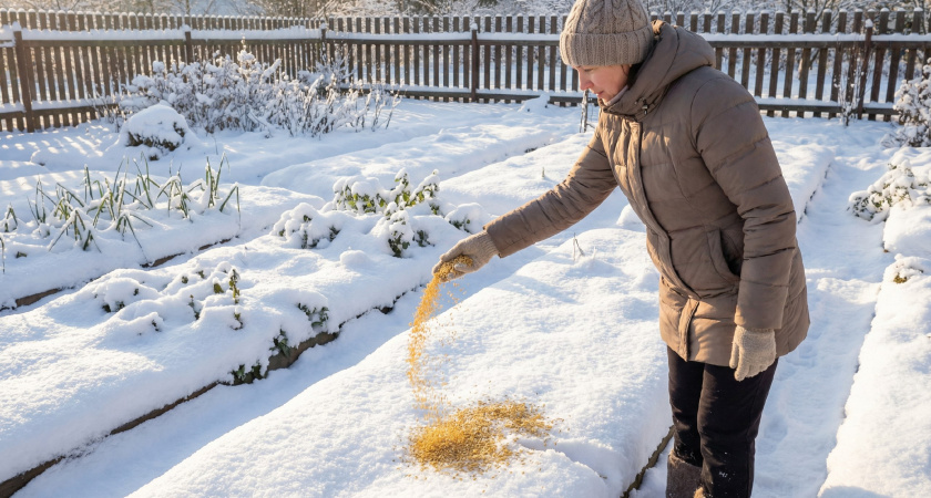 3 крупы из магазина заменяют мне тонну навоза. Раскидываю зимой прямо по снегу