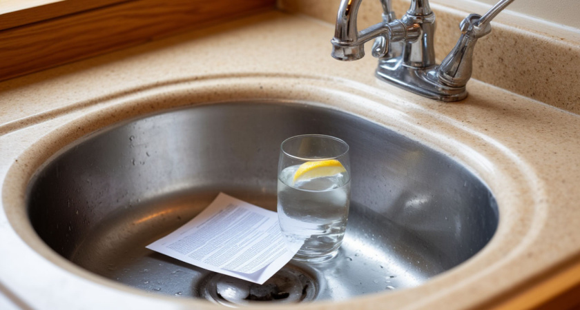 Всегда перед отъездом из дома кладу в раковину лист бумаги и стакан: не нарадуюсь своей смекалке