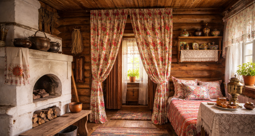 Почему в старых русских избах вместо внутренних дверей висели занавески