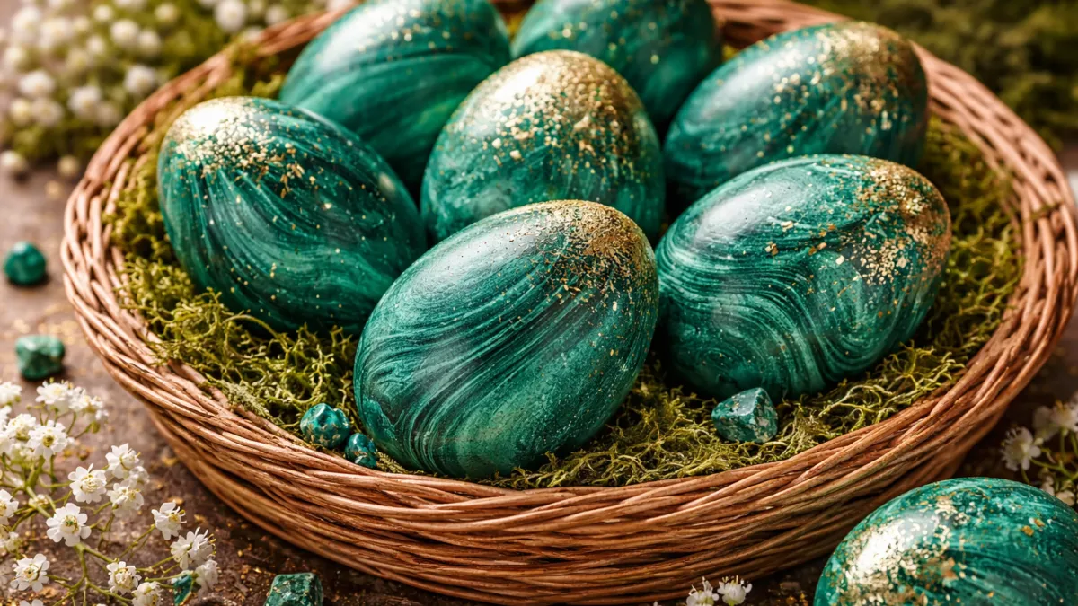 Красим «малахитовые» яйца на Пасху — выглядят красивее надоевших «мраморных»