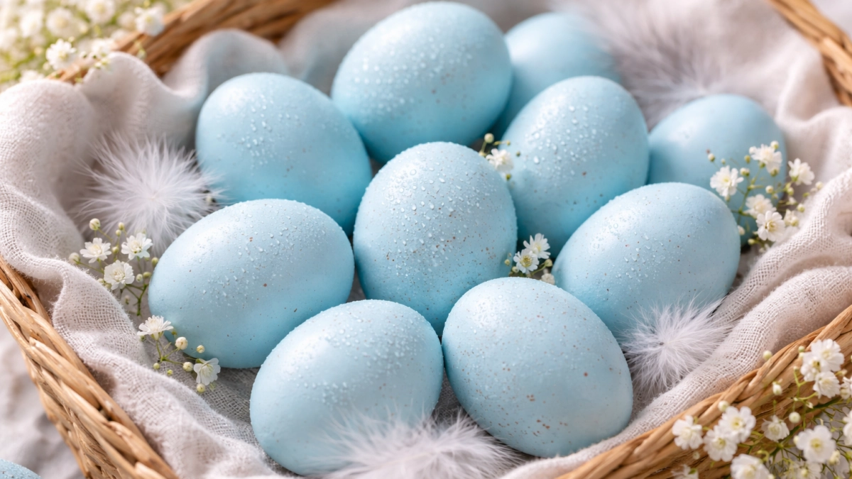 Как покрасить яйца в небесно-голубой цвет: используя натуральные ингредиенты