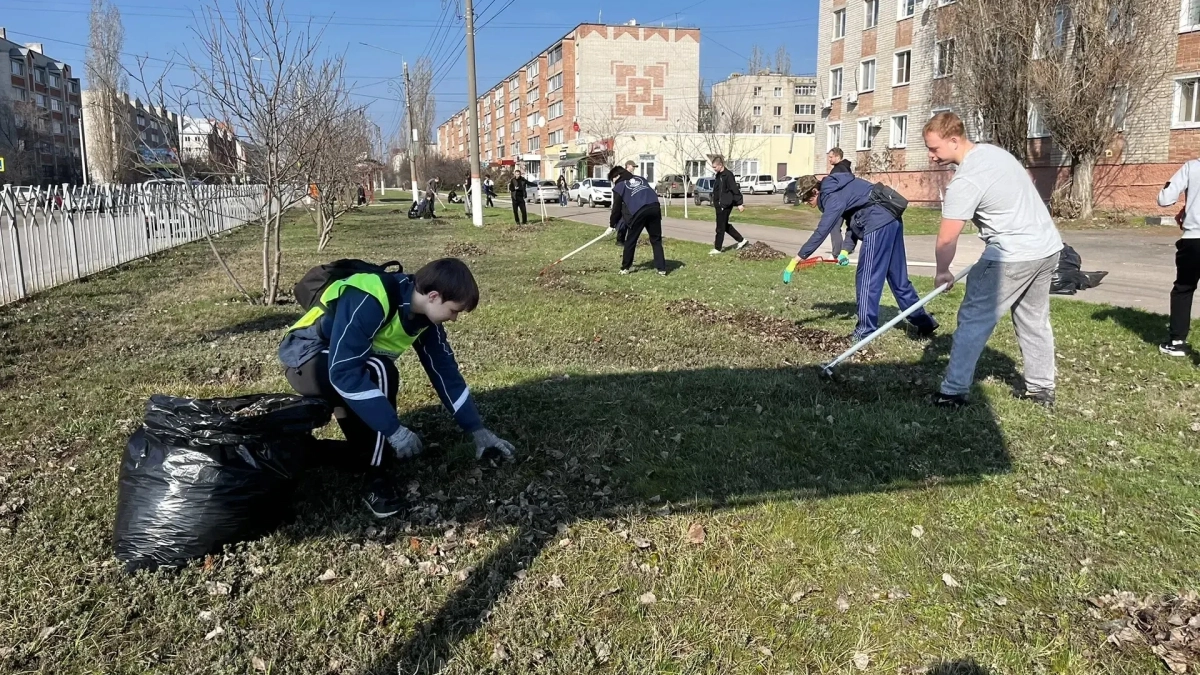 В Лискинском районе стартовал весенний месячник по благоустройству: к уборке присоединились студенты и армянская община