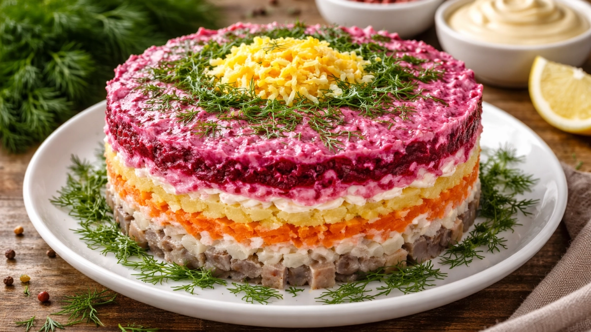 «Селедка под шубой» — прошлый век, готовлю скандинавский салат за 15 минут: без слоёв и мороки, а вкус — фантастический