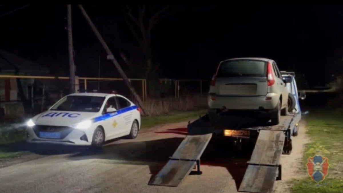 В Лискинском районе 14-летнего подростка задержали пьяным за рулем "Лады Калины"