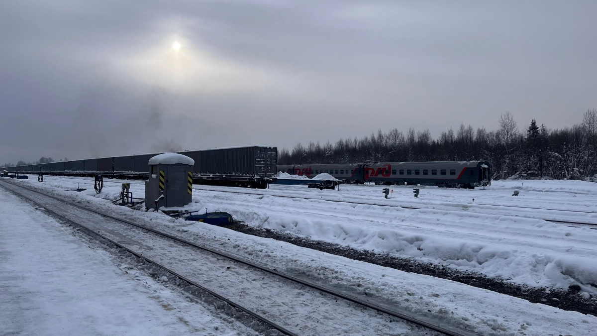 Поезда, проходящие через Лиски, задержали из-за апрельского снегопада в Москве