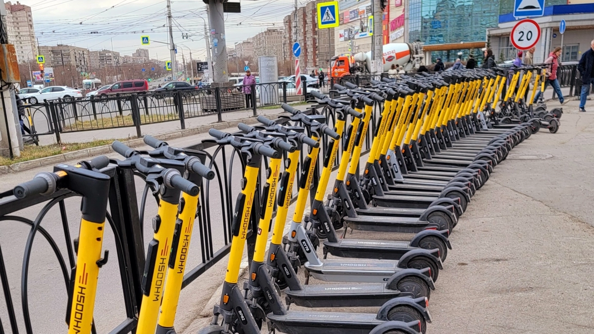 В Воронежской области парк прокатных самокатов урезали почти вдвое, а число зон запрета выросло вдвое за год