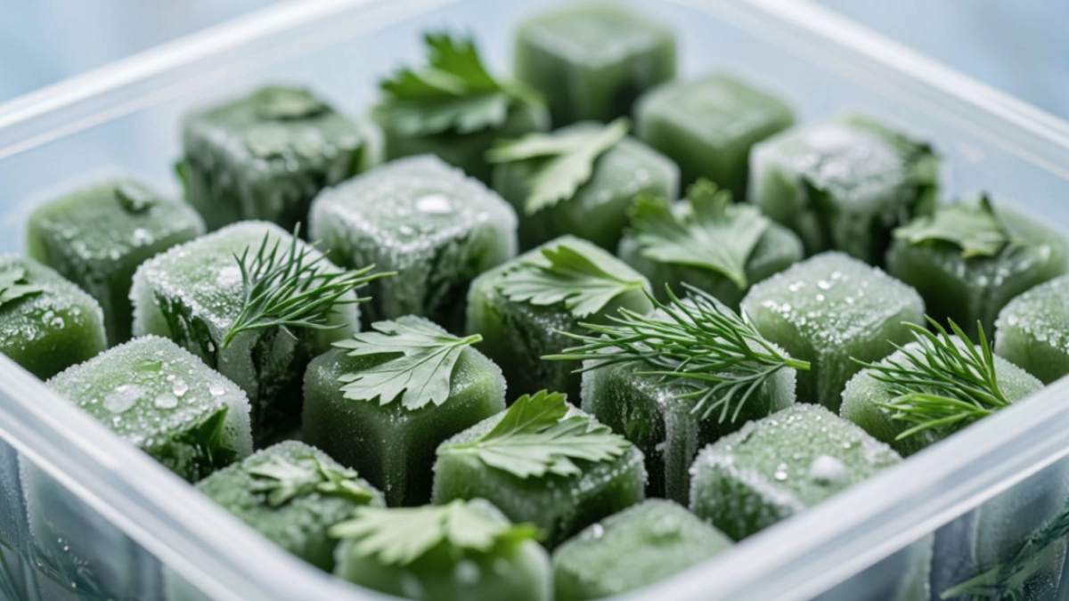 Зелень не сушу и не морожу, делаю зелёные кубики: вкус как с грядки — зимой открываешь контейнер, а там чистое лето